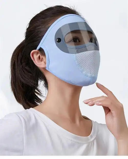 杉沓防晒面罩女夏季薄款透气全脸面罩户外骑行面罩护脸夏天遮阳冰丝