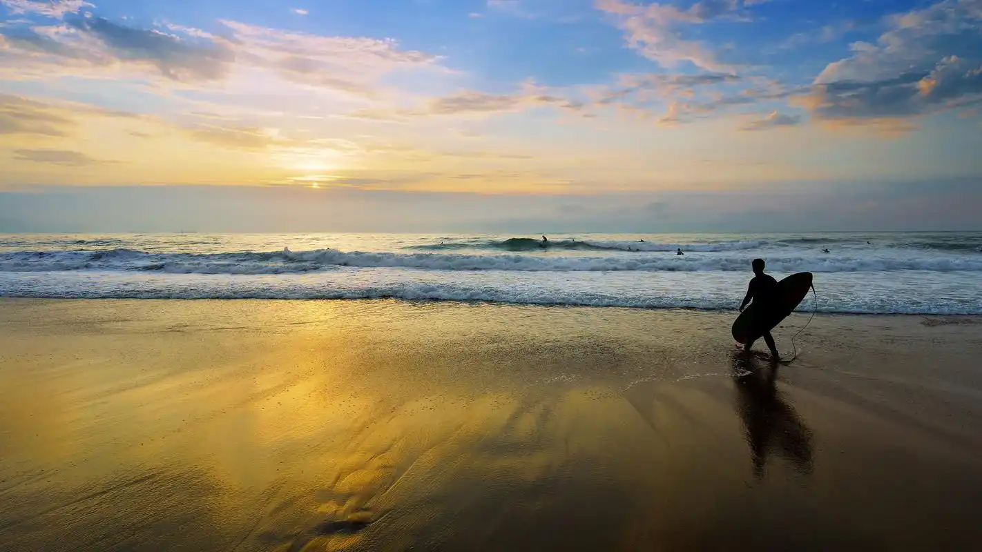 精选唯美海滩黄昏风景壁纸图片