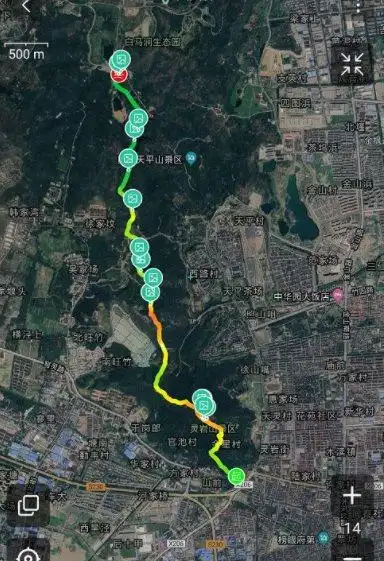 12:04:15 灵白线,就是从灵岩山到白马涧(龙池)的山野穿越路线,该路线