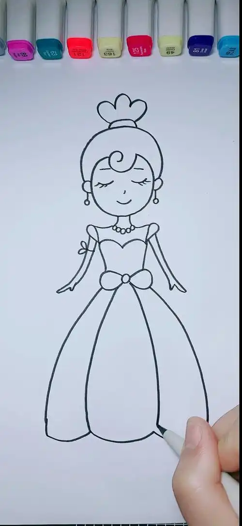 简笔画#画一个小公主