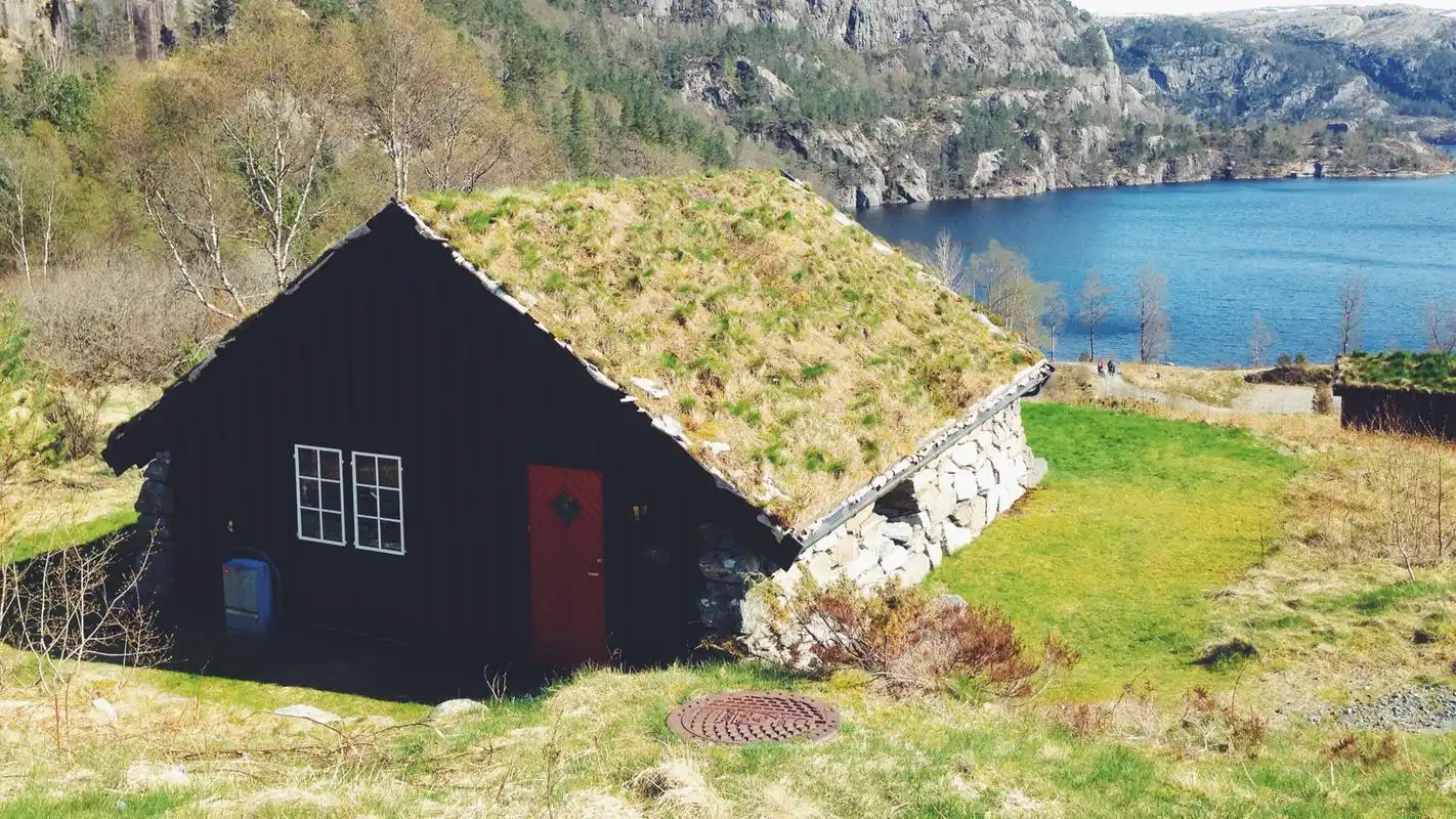 野外乡村小房屋风景高清图片桌面壁纸