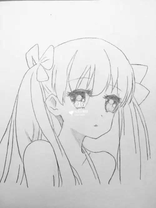 简笔画少女线稿绘画过程图集