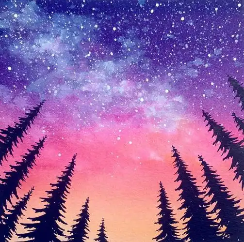 水彩画家kristin mckeever手绘星空水彩画作品 - 水彩迷