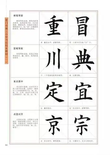 毛笔书法入门楷书字帖教程