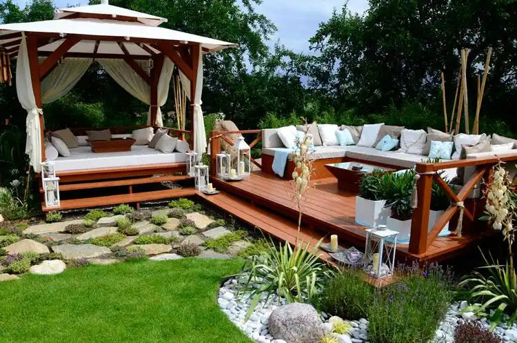 别墅花园户外座椅区,休闲区设计装饰技巧