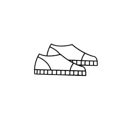 男士的鞋子简笔画