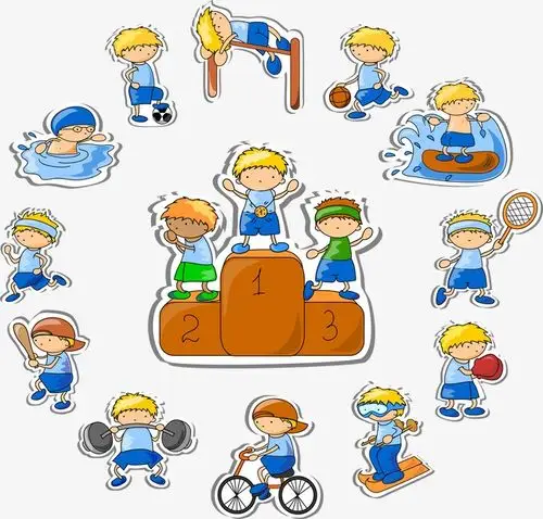 卡通奥运运动小人