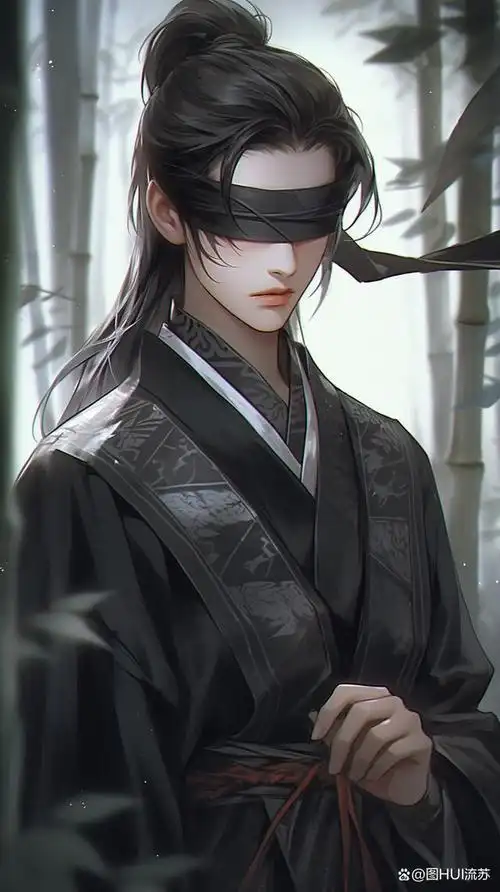 ai古风系男生蒙眼头像壁纸