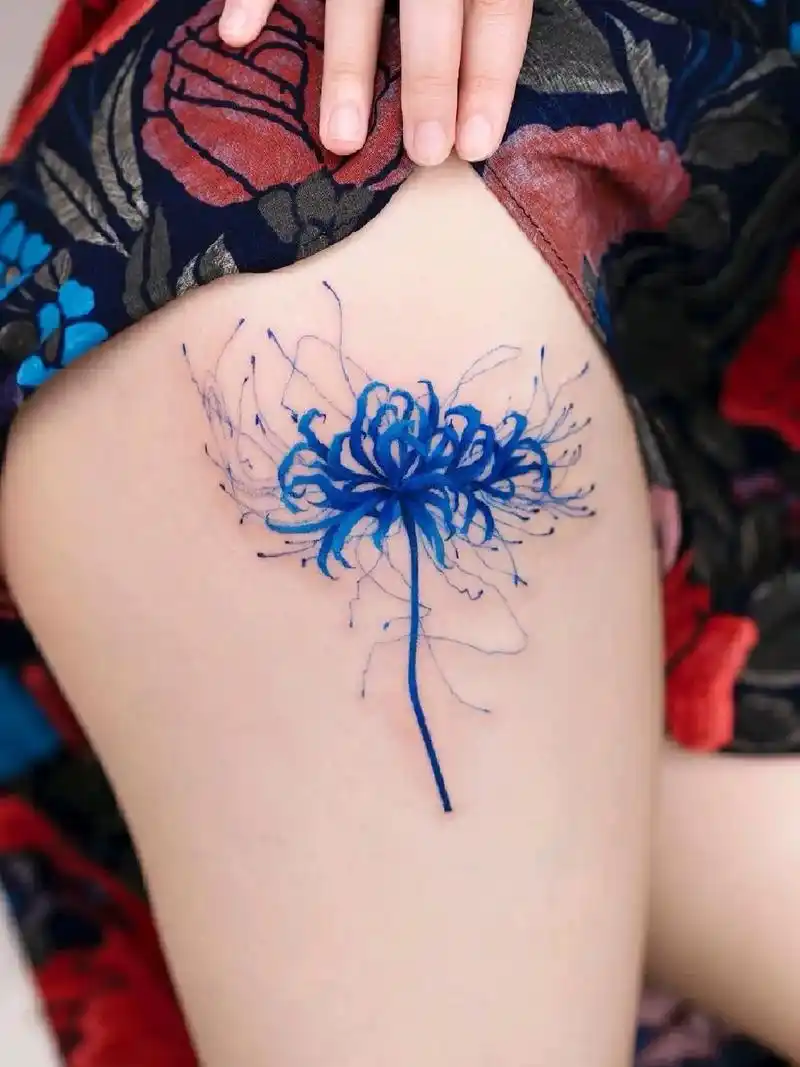 彼岸花纹身:无尽的思念/绝望的爱.彼岸花又名曼珠沙华,花开无 - 抖音