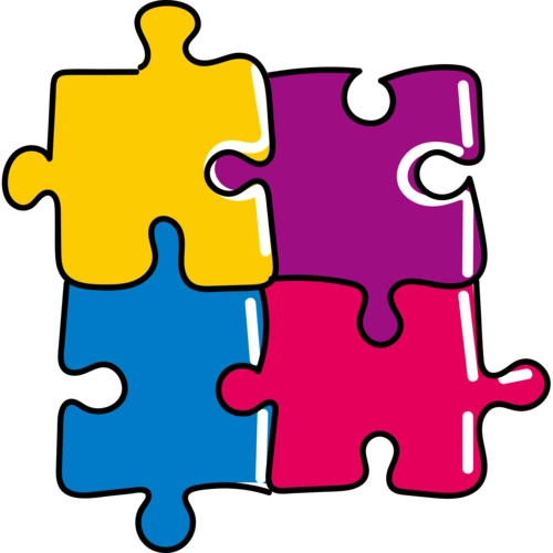 六一儿童节彩色拼图宝宝玩具装饰