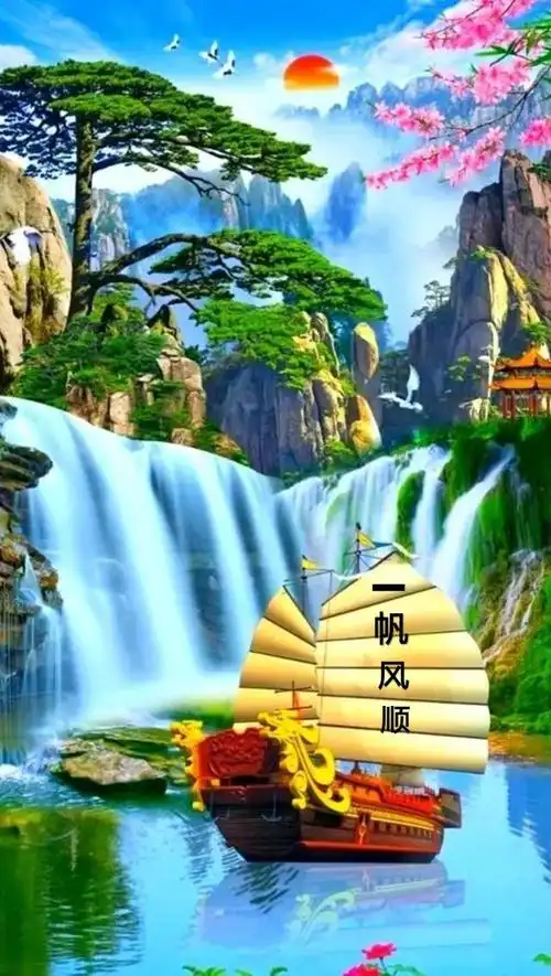 一帆风顺造句绝美手机壁纸一帆风顺春光无限好