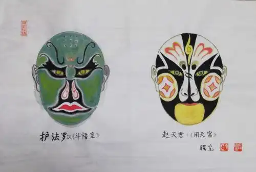 马曙光绘制京剧脸谱人物欣赏