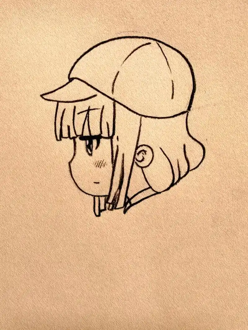 手绘动漫女生侧面【步骤图】      你的期待终会实现