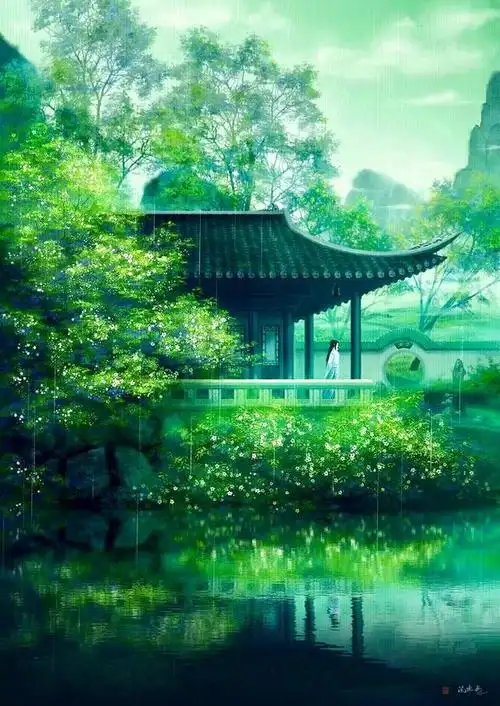 古风背景图,似真,似假,似梦幻