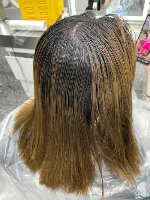 染发前后图质感蜜茶冷棕