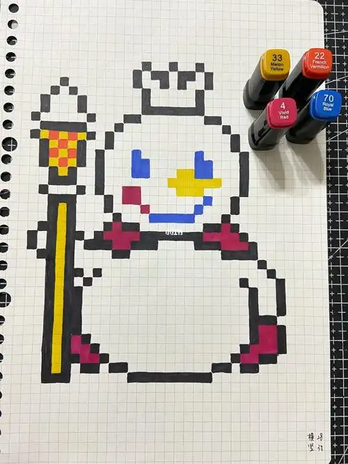 像素画第56幅雪王密雪冰城甜蜜蜜临摹