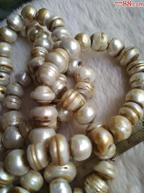 天然老珍珠佛珠项链(108颗)