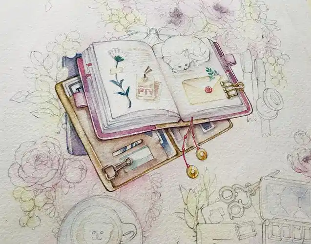 猫与手帐手帐本的一张封面