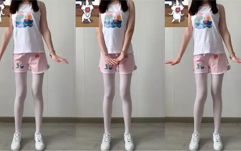 天鹅绒丝袜运动鞋～好爽!