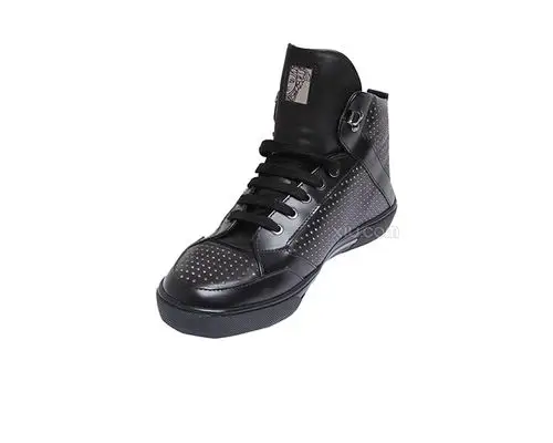 versace collection 男士真皮休闲鞋it码 黑色 40