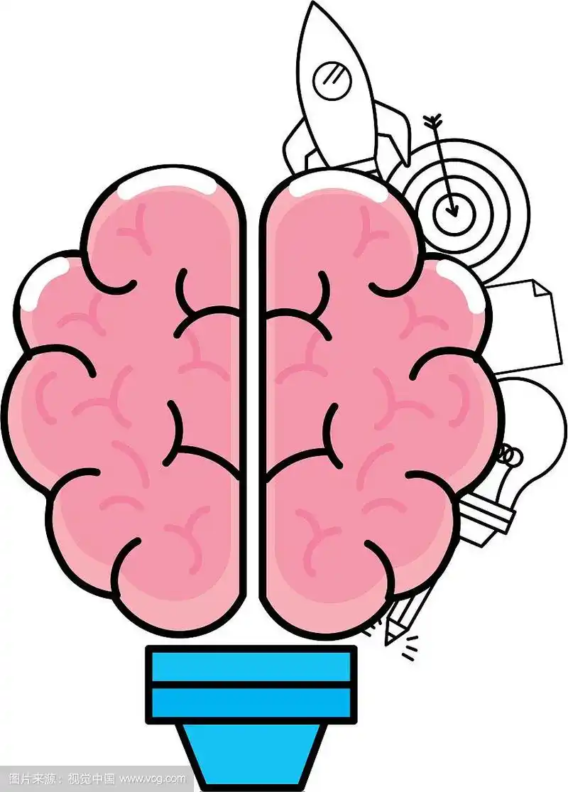 卡通可爱的大脑