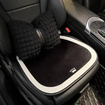 女王款汽车坐垫冬季毛绒加厚保暖单片车载座垫子后排座椅四季通用