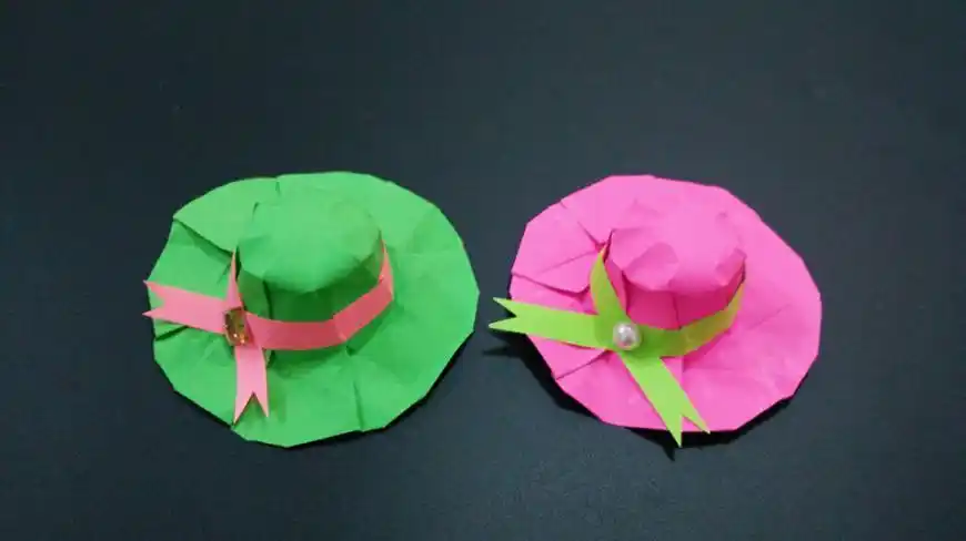 带帽檐帽子怎么折图解  手工365放的帽子折纸 手工折纸大全-蒲城教育