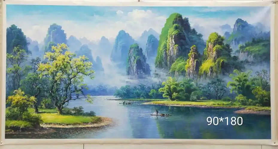 实力派画家李军油画 李军,居广西,职业画家,以中国漓江山水画为