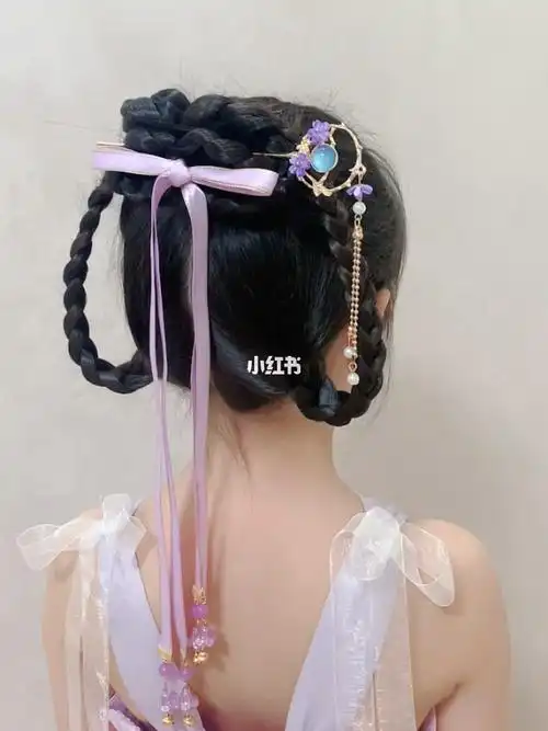 看这里三分钟教会你#古风发型  #儿童编发