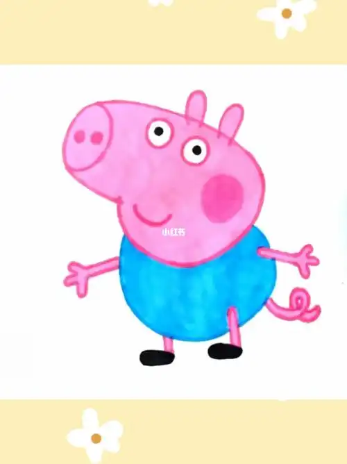 乔治小猪佩奇简笔画幼儿启蒙画