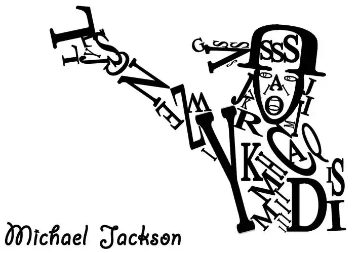 迈克尔杰克逊英文字母组合写真