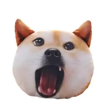 滑稽狗头3d抱枕哈士奇柴犬秋田犬搞怪单身狗神烦狗靠枕汽车二哈犬枕头