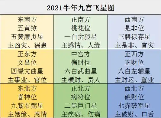 2021年九宫飞星图详解