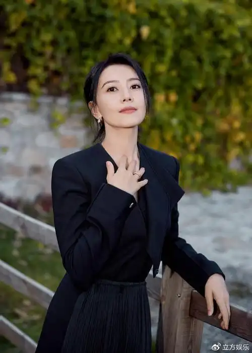 高圆圆穿黑色长裙落落大方 面露温婉笑容气质优雅|高圆圆|温婉|笑容