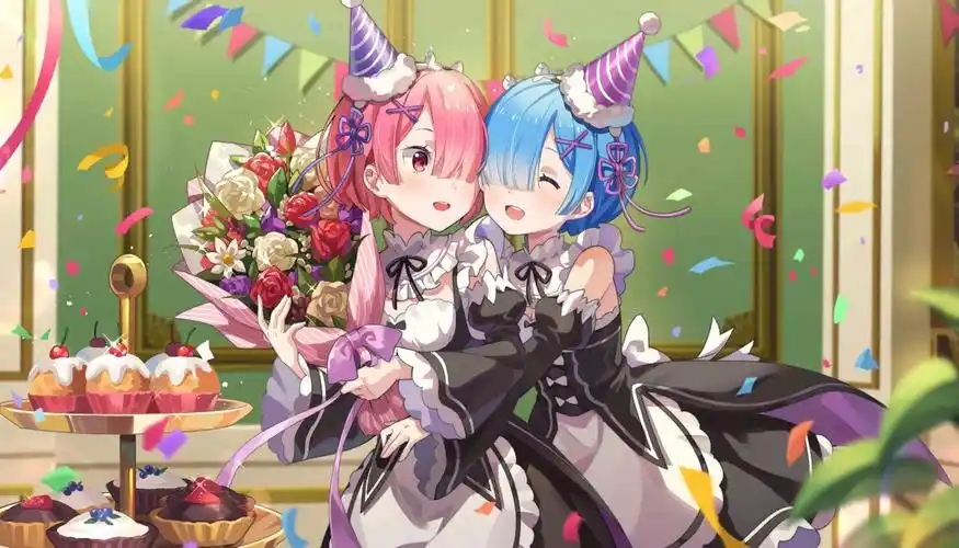 《re:从零开始的异世界生活》2月2日雷姆&拉姆生日贺图