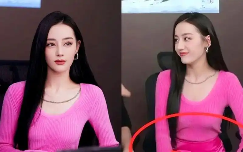 迪丽热巴直播一直遮肚子,注意她把手拿开后,网友都愣了