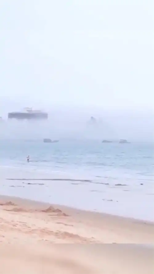 第一次见到真实的海市蜃楼,简直太美了