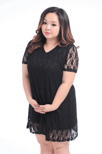 特加大码肥胖人服饰女春夏秋装胖mm200斤韩版短袖连衣裙宽松显瘦图片