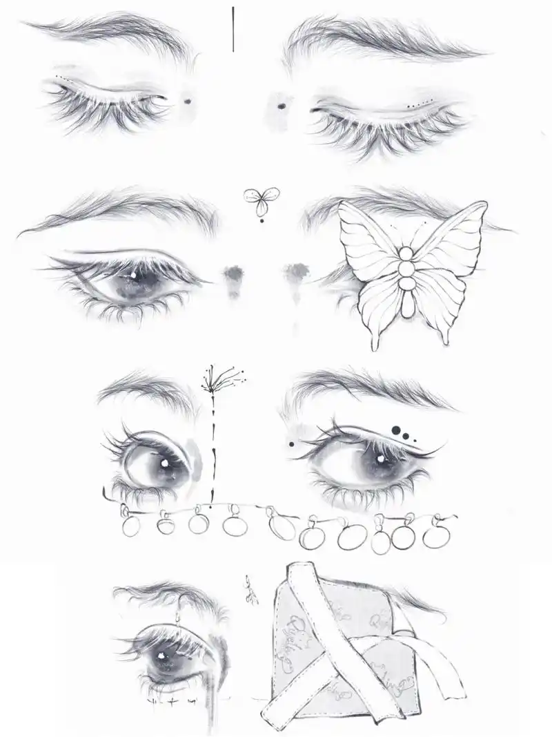 古风眼睛步骤分享9,画到我已经乱画了