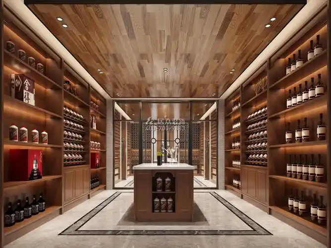 观园300平方米中式风格别墅户型酒窖装修效果图