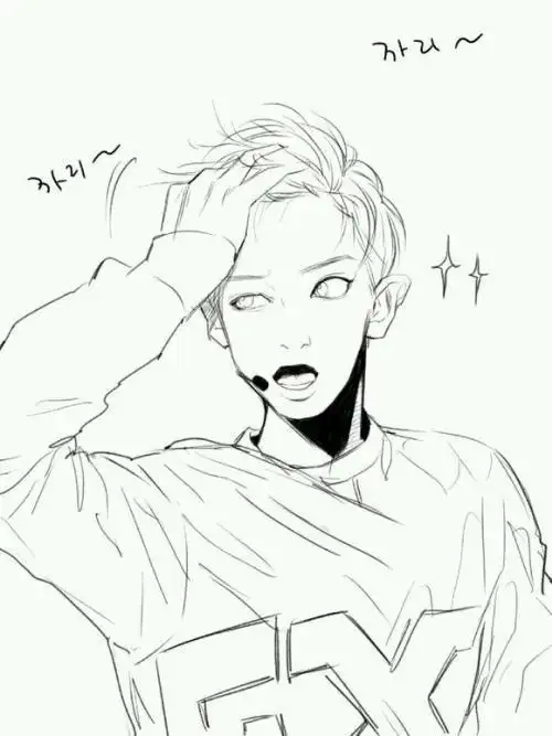 exo灿烈卡通简笔画灿烈卡通萌图简笔画 图片合集朴灿烈手绘简笔画