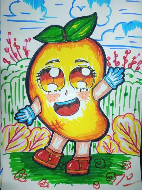 水果儿童画芒果