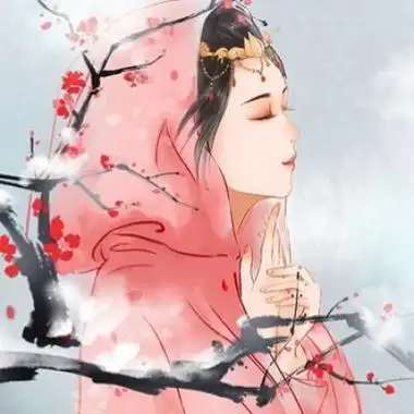 唐崎夜雨二次元手绘古风女头卡通动漫头像