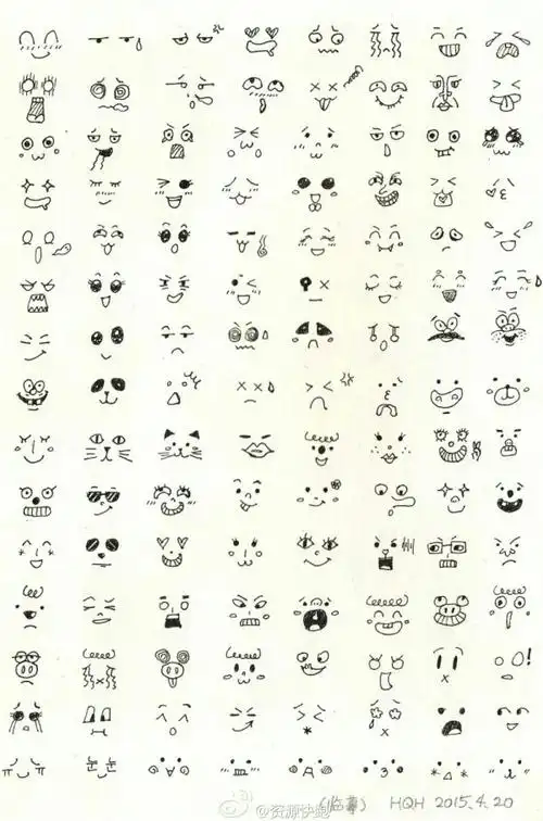 简单表情_颜文字3 #手帐#简笔画