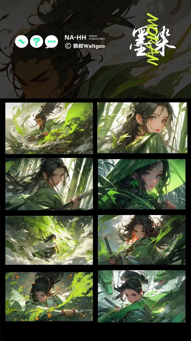 国风插画 竹林系列.十面埋伏 #古风 #midjourney - 抖音