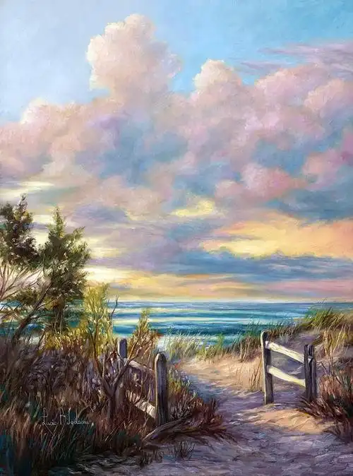 艺术家露西·比洛多(lucie bilodeau)风景人物油画︱艺术名画