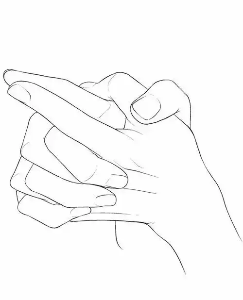 手部怎么画?双手合拢的日常动作的画法!