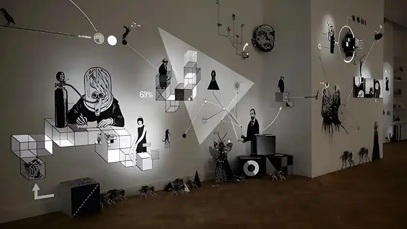 石墨投影互动墙原理与传统墙面互动投影稍有差异,它通过石墨烯材质的