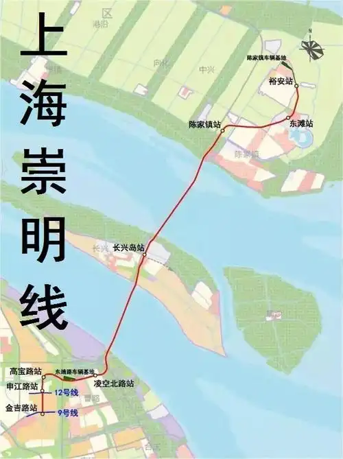 上海轨道交通崇明线的列车已改为传统地铁模式,非地下段仅2公里