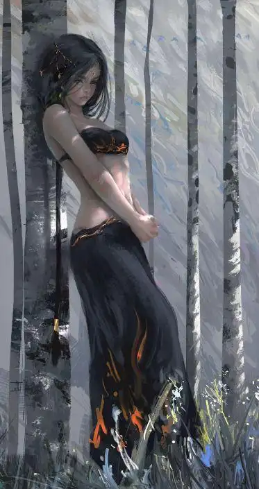 5k手机竖屏分辨率1080x2040鬼刀风铃北漠公主wlop插画29壁纸